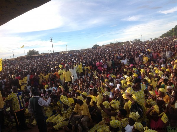 Crowds attended Atupele's meeting at Area 24 in Lilongwe