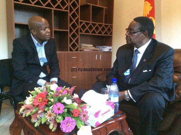 Pilirani Phiri (left) with President Peter Mutharika