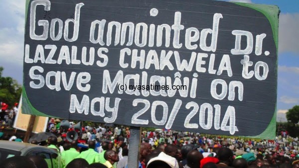 Placard at the MCP rally