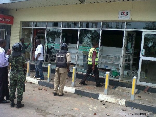 Kudya Filling Station shop damaged
