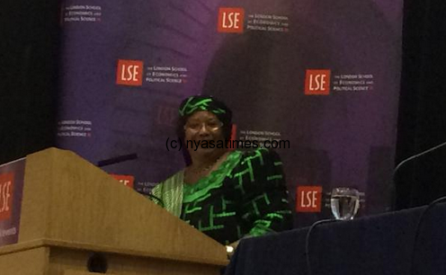 oyce Banda recount her story at a public lecture at the London School of Economics 