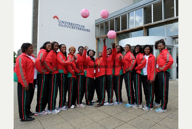 The Malawi Commonwealth Games netball team at the University of Gloucestershire