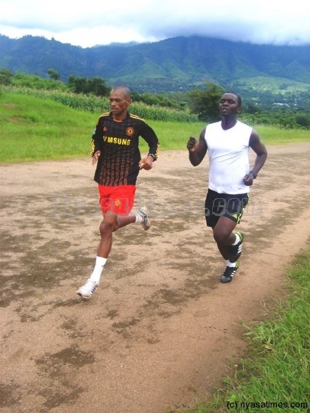 Anthony Raphael (left) and Dennis Nguluwe preparing for the trip