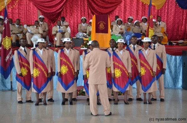 Newly ordained pastors singing to their faith: pic By Emmanuel Mwale