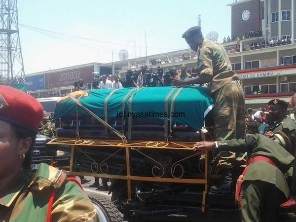 Body of president Michael Sata back on Zambian soil