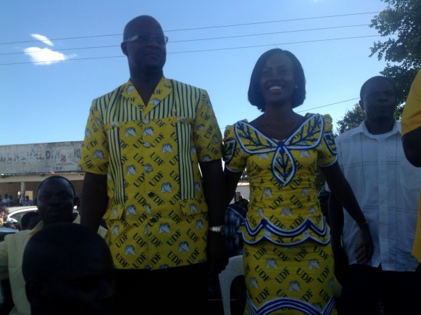 Atupele captured with his wife Angella Zachepa  on a whistle-stop tour