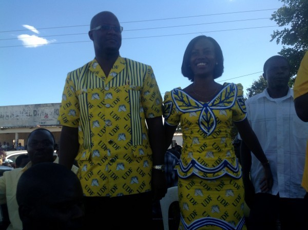 Atupele captured with his wife Angella Zachepa on a whistle-stop tour