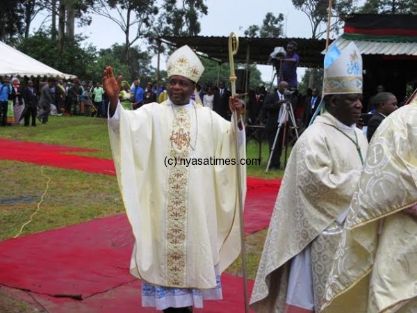 Bishop Montfort Sitma during the mass ceremony....Photo Jeromy Kadewere