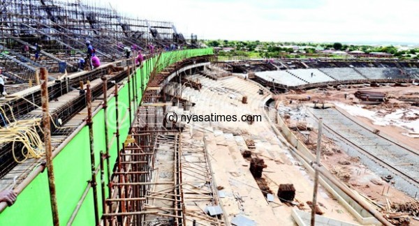 Malawi's Chinese-funded stadium under construction in Lilongwe