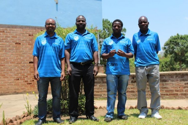 Ready to announce winners: The judging panel (L-R) Mavuto Kapyepye, Frank Phiri, Maclan Kanyang’wa and Ellard Manjawila.