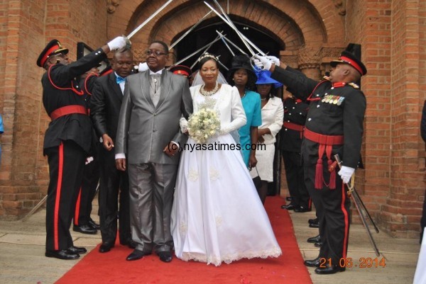 Newly married: Prof Peter and Gertrude Mutharika