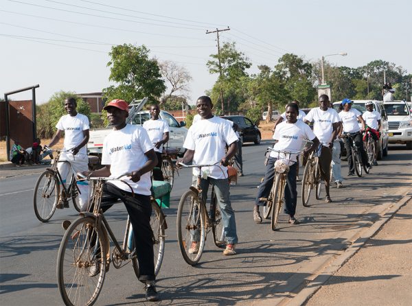 The cycling charity team