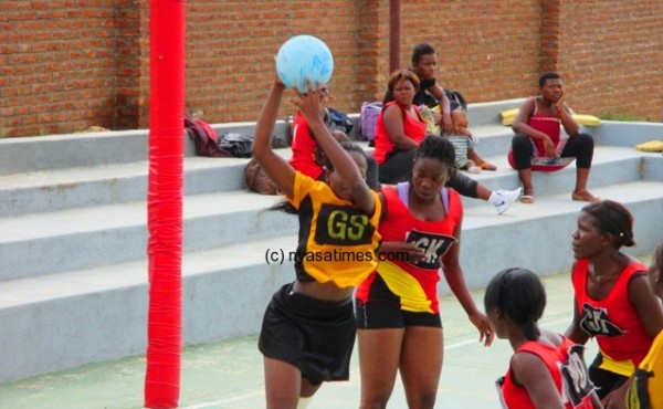 High flying: Sindi Simutowe grabbing the ball.-Photo by Jeromy Kadewere