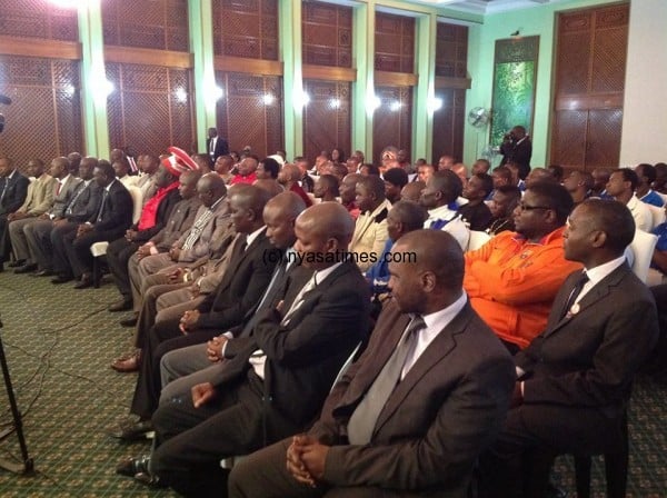 Bullets and Wanderers officials meeting President Banda at Sanjika