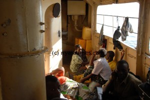 MV ILALA PASSNGERS assengers on second class deck, MV Ilala, Lake Malawi. Photo: Earthphotos.com