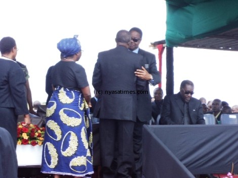 consoling Peter Mutharika