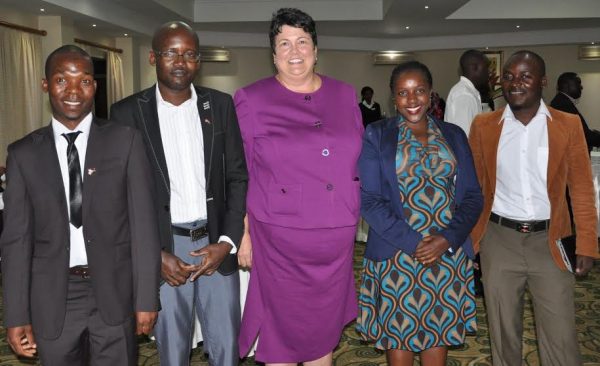 Ambassador Palmer with the grantees
