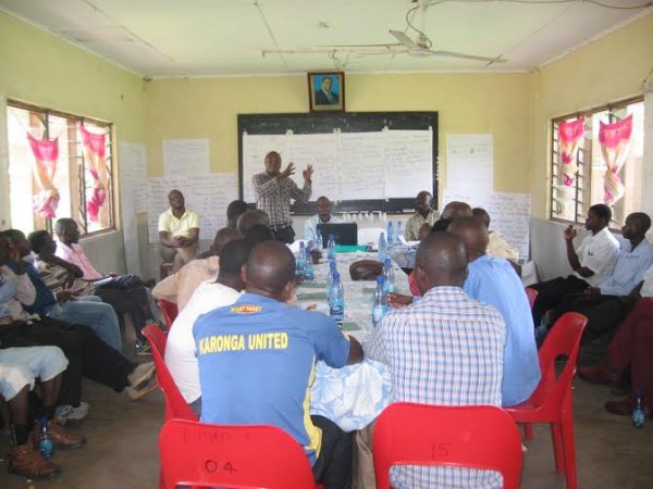 Bandawe speaking at the workshop