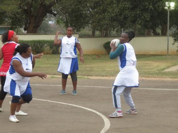Minister of Sports Chiumia captured in action