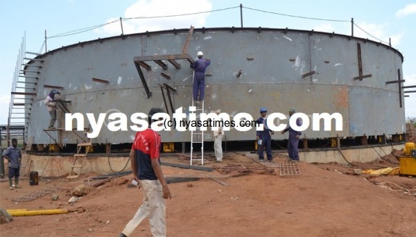 A fuel reserve in Matindi, Blantyre