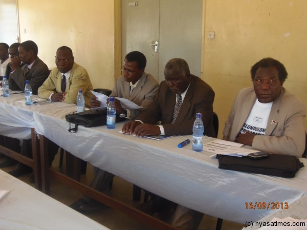 Chiefs from rght: Karonga, Mwilang''ombe and Mwakaboko
