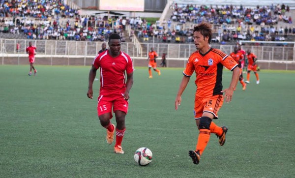 Genki Nakamura's first game at Kamuzu Stadium...Photo By Be Forward Wanderers.