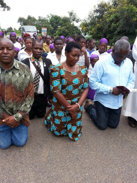 Praying in Mzuzu