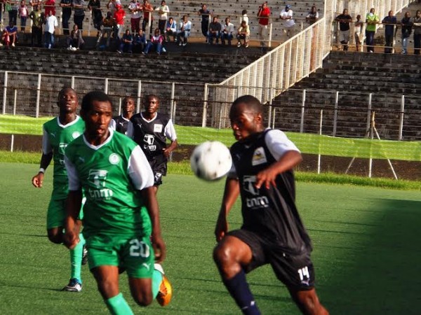 Hat-trick hero John Malidadi with the ball on the offensive -..Photo-Jeromy-Kadewer