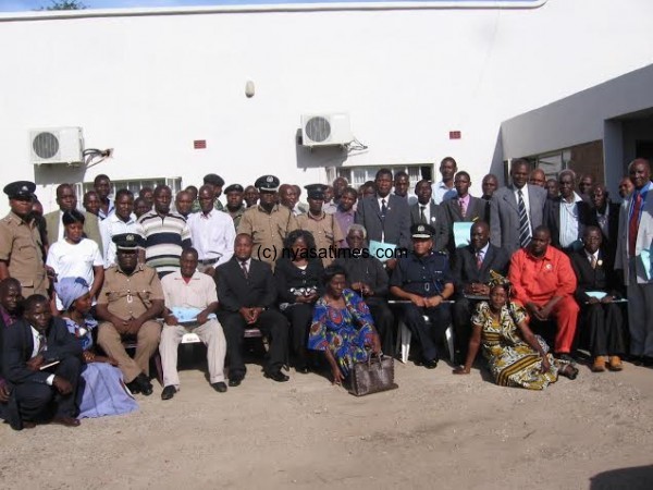 Kanyama with the group and Chief Kyungu after the meeting