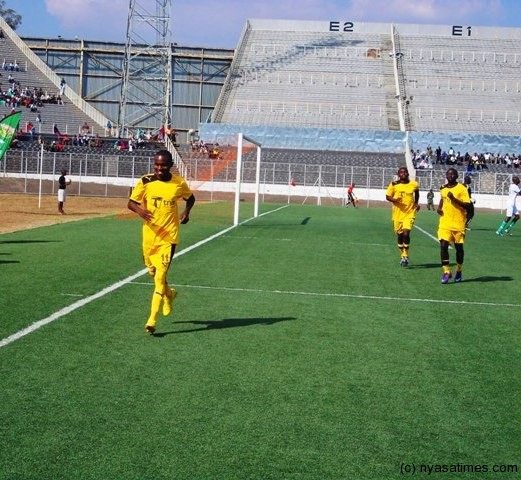 Lawrence Milanzi celebrating his goal....Photo Jeromy Kadewere