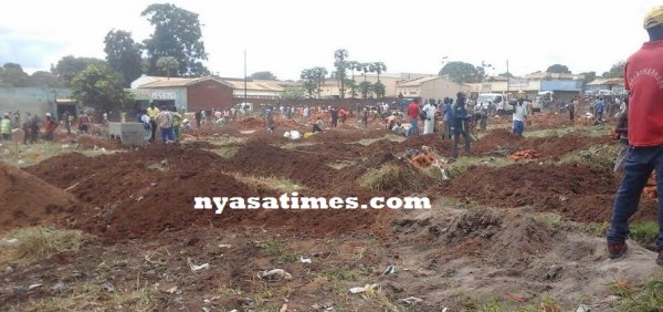 Local traders occupying the land illegally