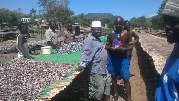 Mfiti with fishermen