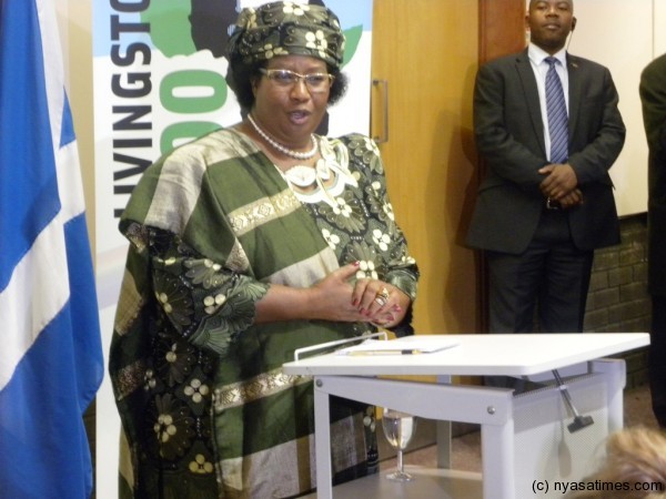 President Banda thanks the Scottish Government for aid expansion to Malawi