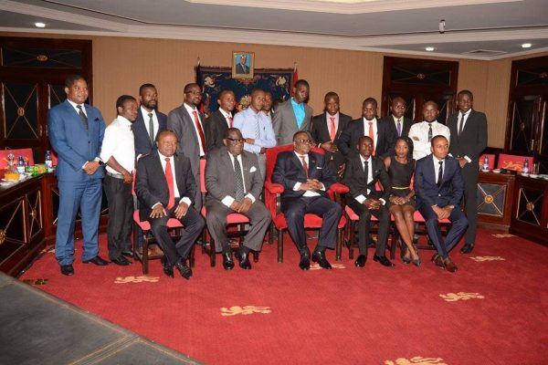 President meeting students