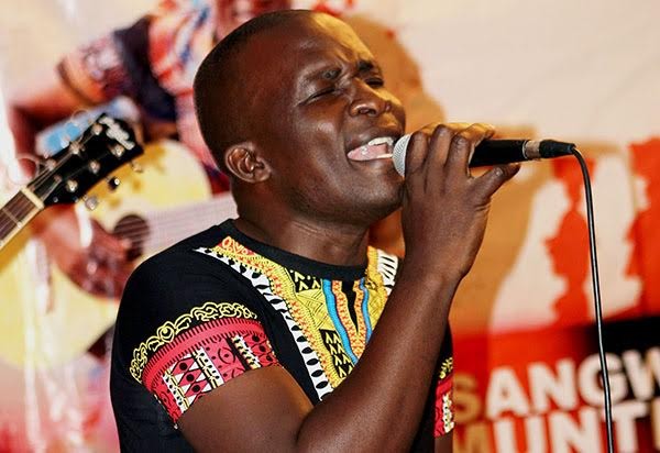 Sangwani Munthali performing during a media launch in Blantyre 