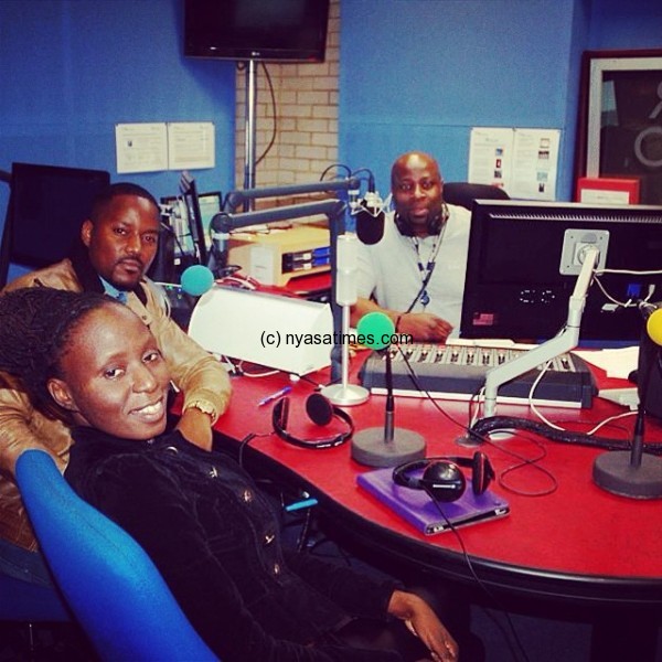 Tay Grin with BBC's Mark Dean and TV personality Pauline Long
