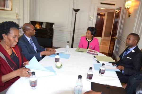 The First Lady in a meeting Maternity Worldwide Director Dr. Adrian Brown