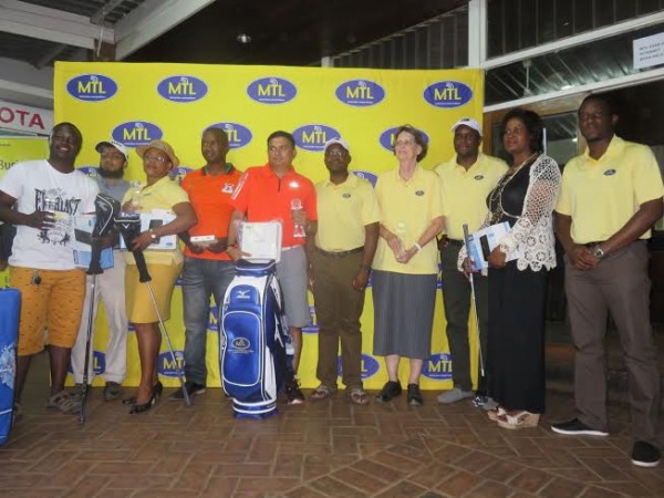 Winners pose with sponsors