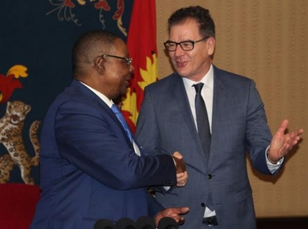 Mutharika and Müller during the meeting