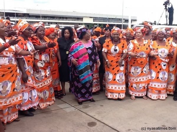 President Banda with PP women dancers