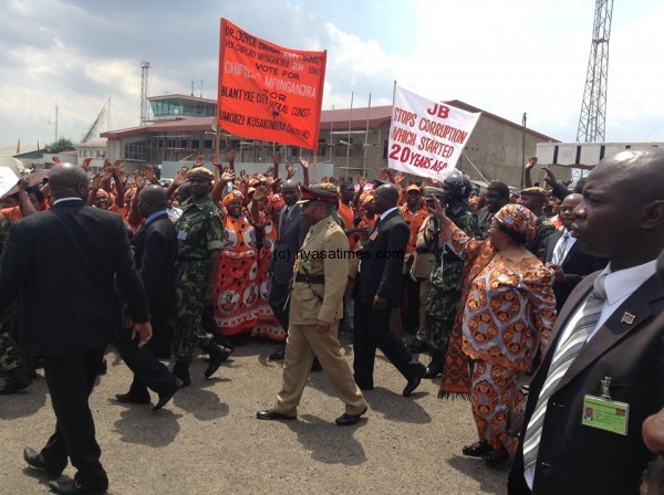 joyce banda arrival