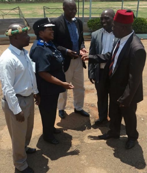 Kaitano having a lighter moment with traditional leaders