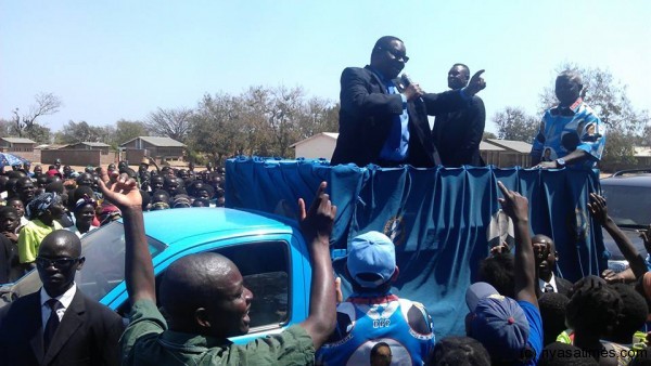 Mutharika speaking in Mangochi